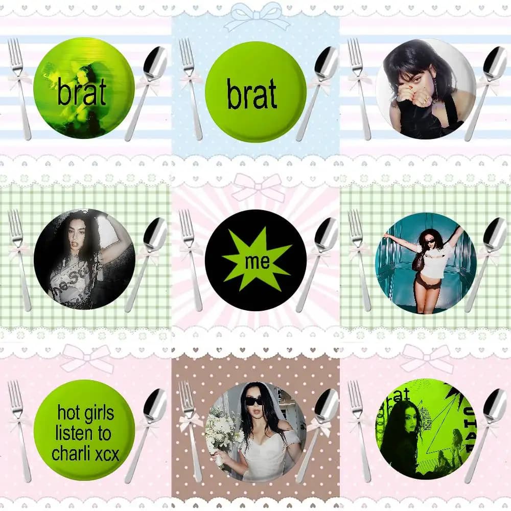 Spille per badge Singer C-Charli Xcx per amico, zaino, abbigliamento, accessori da collezione, regalo di gioielli