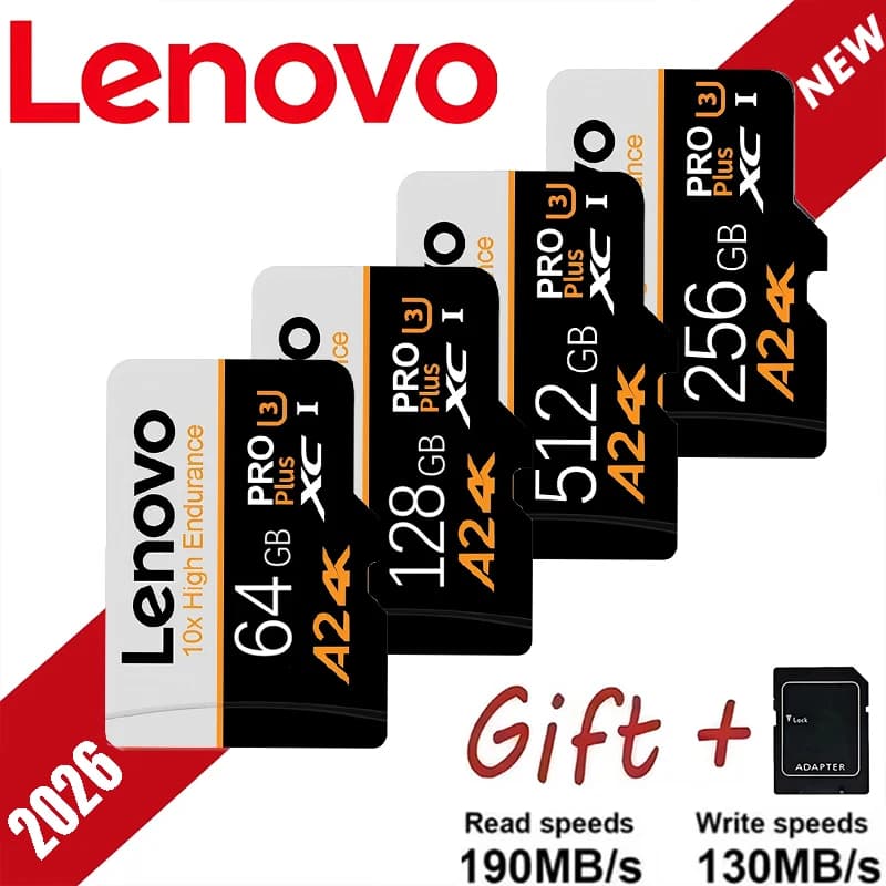 Lenovo Compact SD Cards TF Cards Micro TF SD Memory Card 512GB 256GB 128GB 64GB V10 for Drone / Nintendo Switch / Laptop / Phone