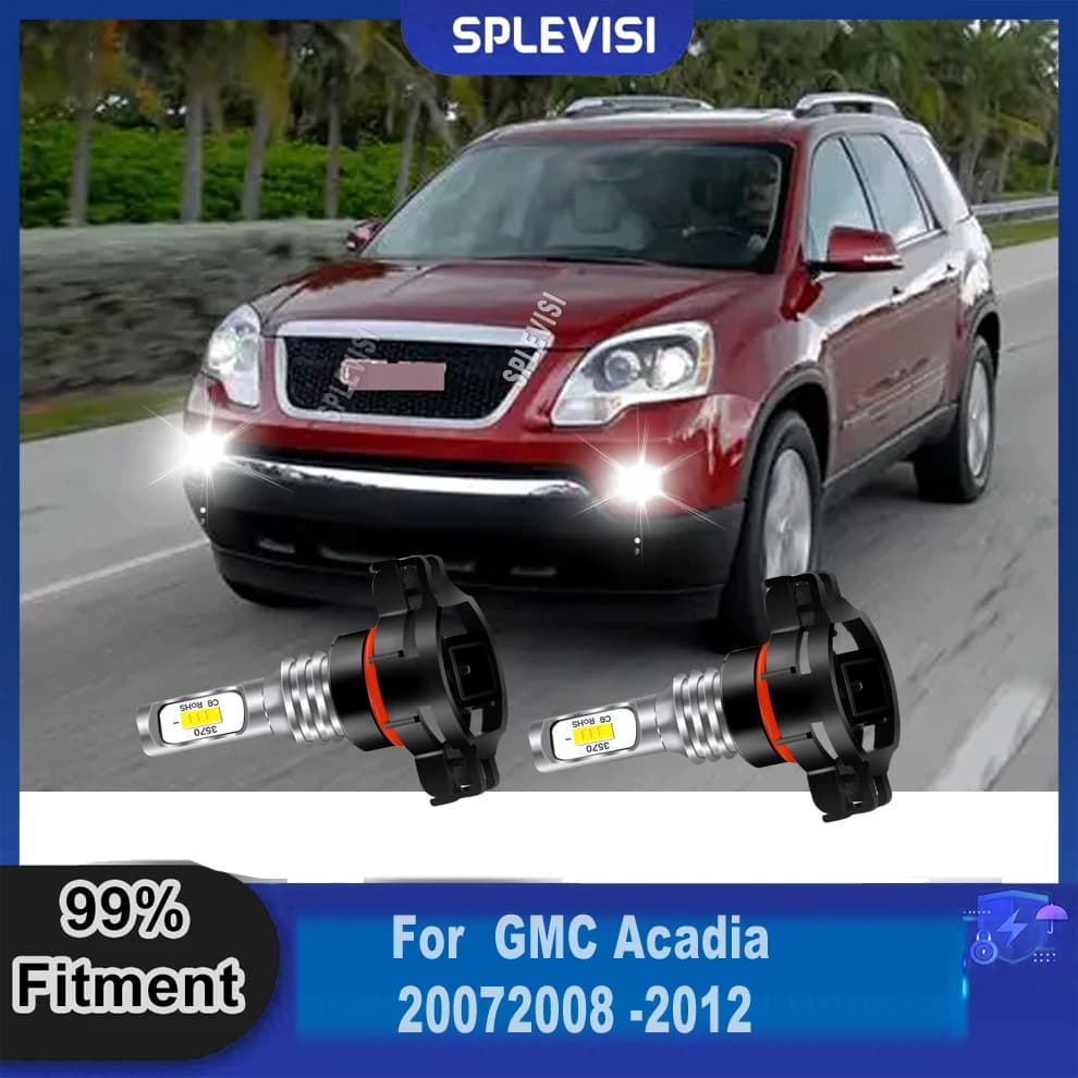 Lampadina fendinebbia bianca a LED H16 5202 6000K Luce bianca per la guida notturna definitiva per GMC Acadia 2007 2008 2009 2010 2011 2012