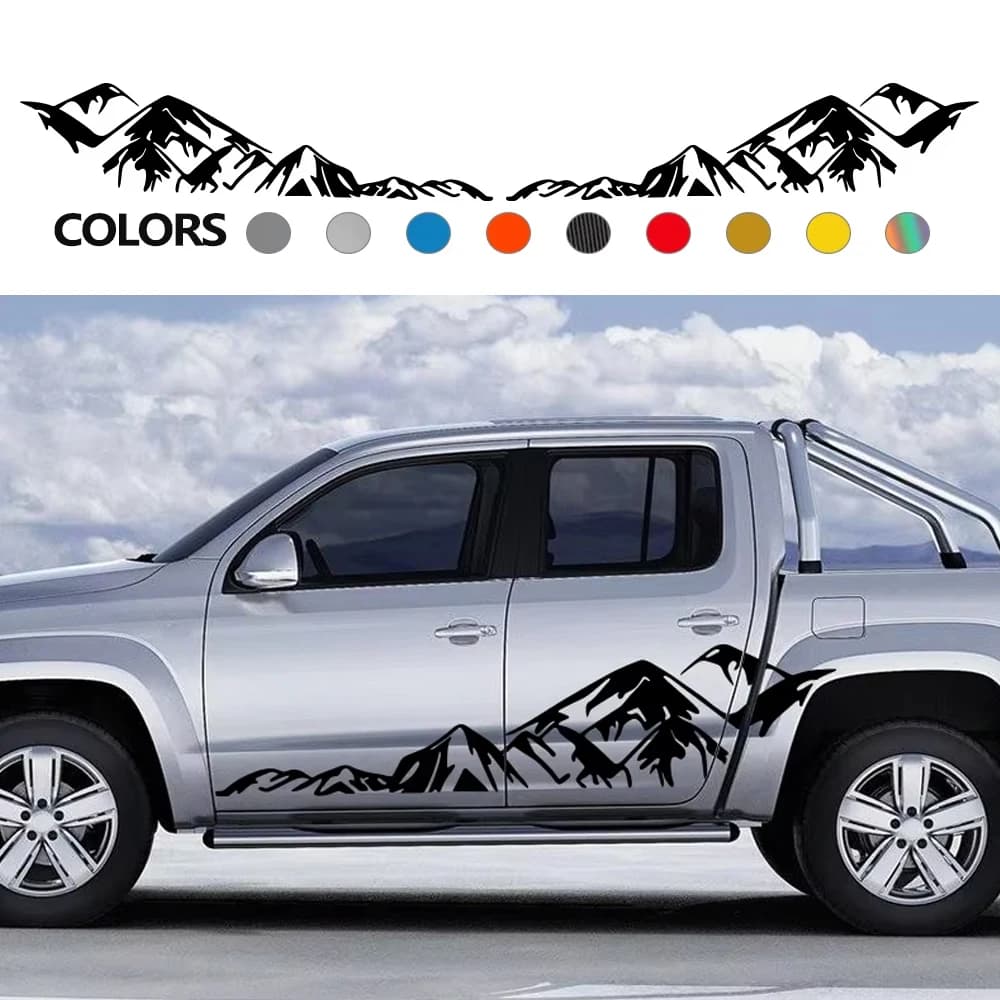 Auto Montagna Grafica Adesivo Pickup Decor Decal Per Volkswagen Amarok Toyota Hilux Dodge RAM Isuzu Dmax GWM Poer Nissan Navara