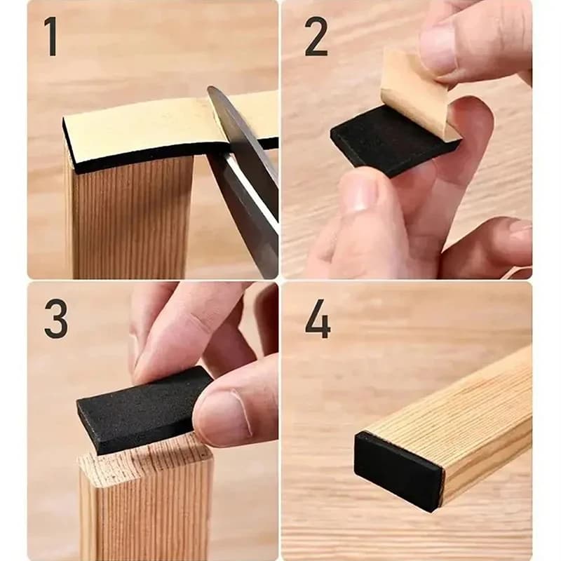 Self-adhesive Furniture Leg Protective Pad Anti-slip Mute Mat Floor Protector Wear-resisting Table Chair Leg Sticky
