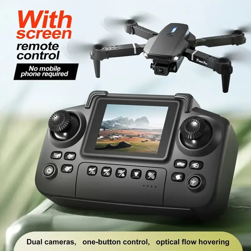 Drone E88 2026 con Doppia Fotocamera HD, Controllo da Schermo Senza Telefono, Decollo/Ritorno con Un Tasto, App Wi-Fi, Ricarica USB, Resistente alle Cadute