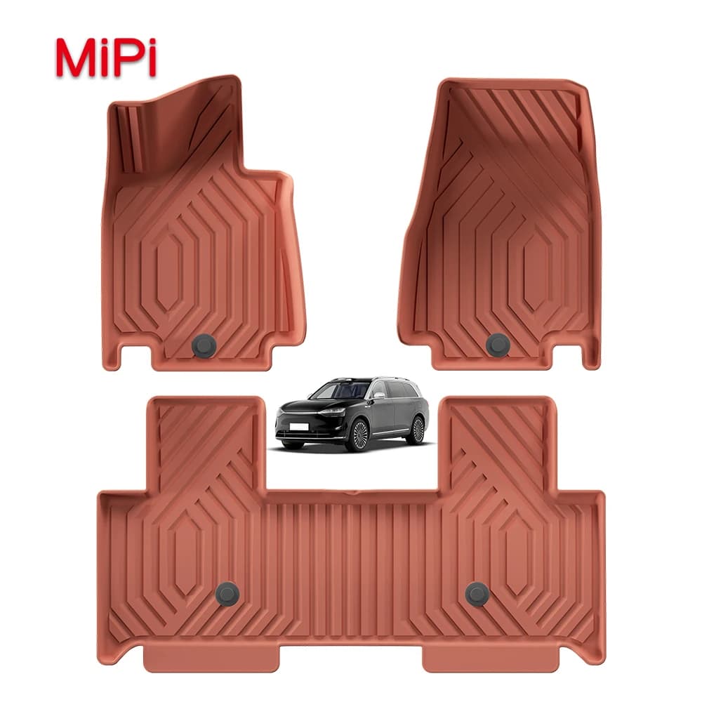 Tappetino per auto 3D TPE per AITO M9 2024 5 posti Fodere per auto Fodere per pavimenti impermeabili Tappetino per auto antipolvere