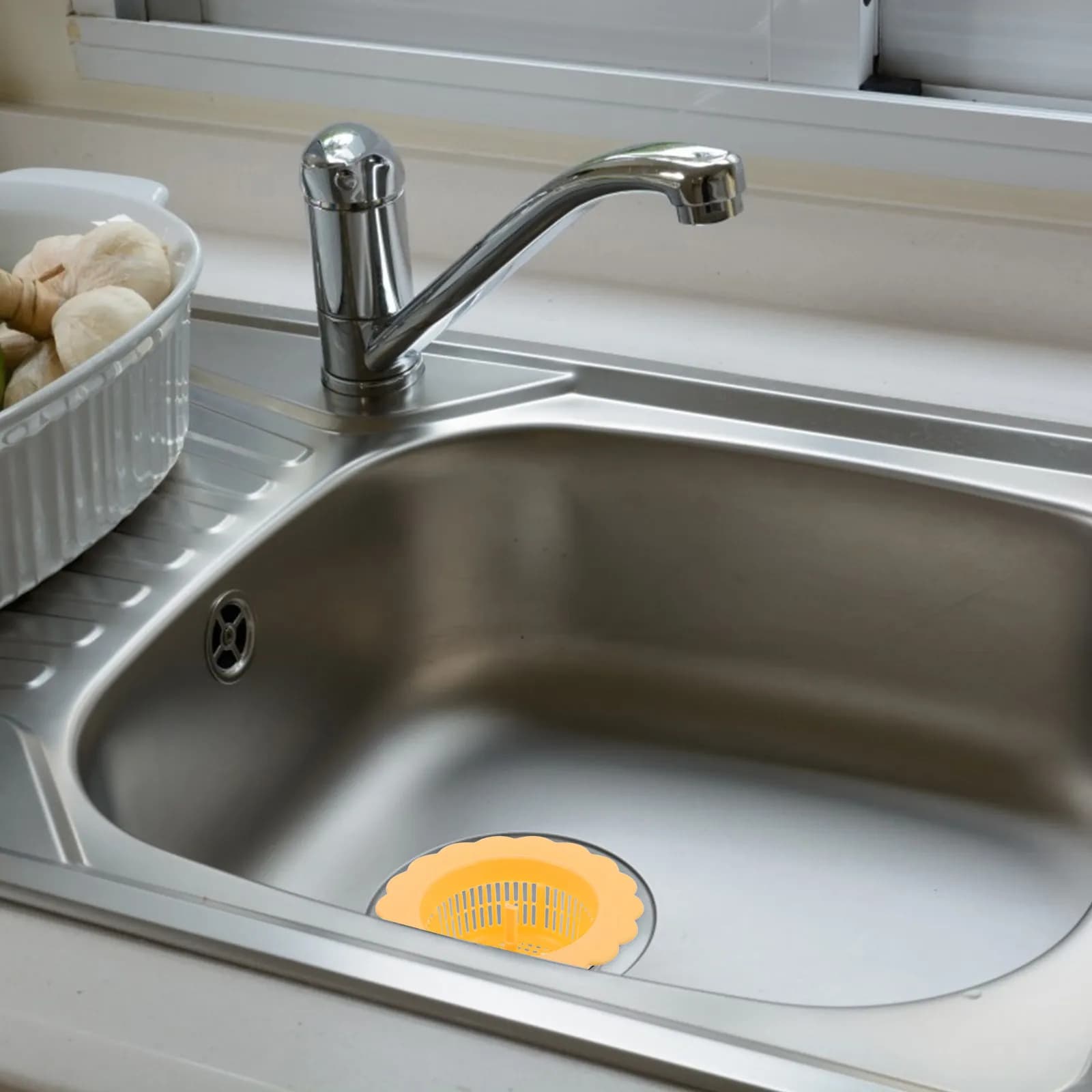 2 Pezzi Coperchio Filtro Lavello Cucina, Raccogli Capelli, Cestello Filtro Scarico in Plastica, Tappo Filtro Rifiuti
