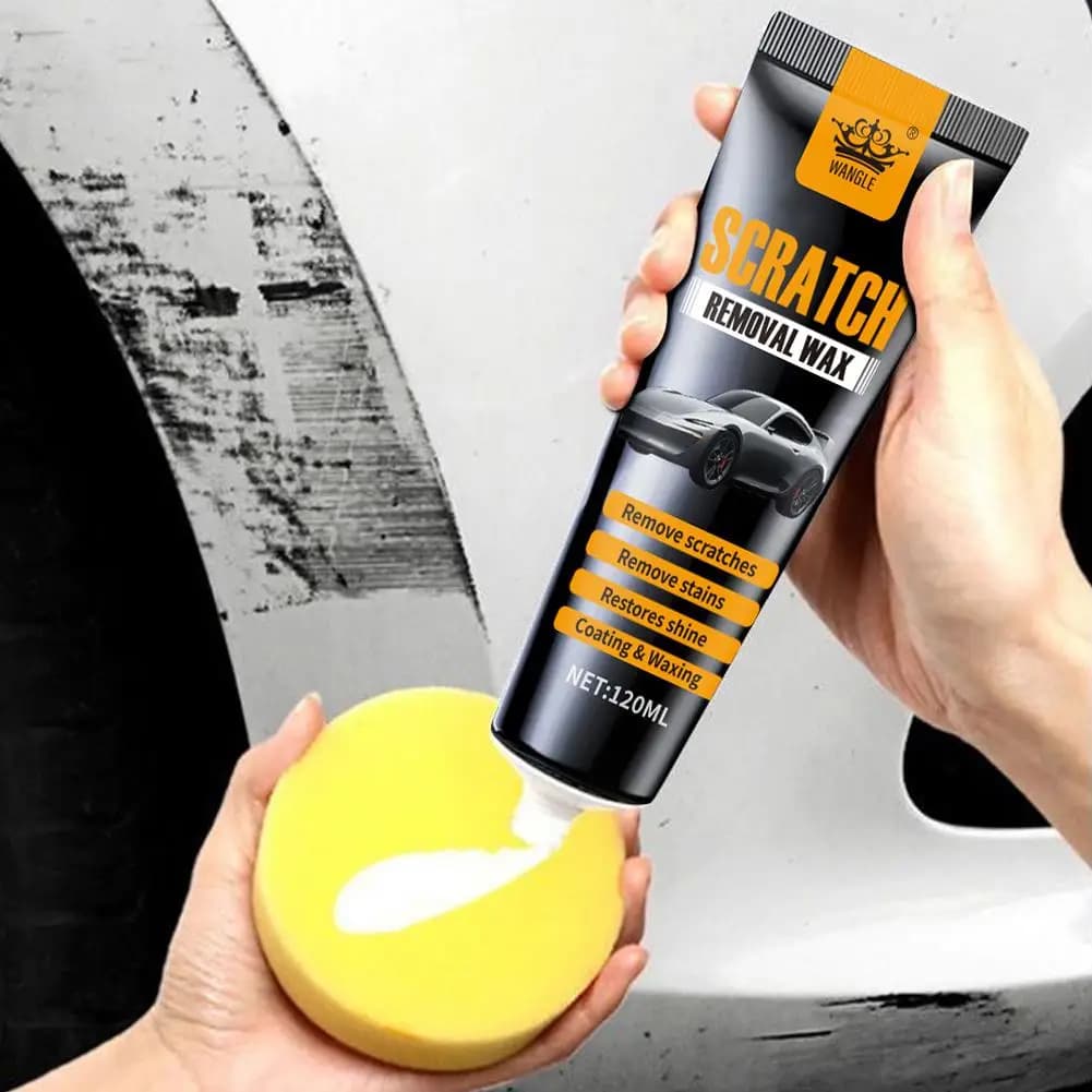 Cera Lucidante Auto 120ml per Rimozione Graffi e Volute, Accessori Pulizia Auto, Cera Dettaglio Auto Lucidante ad Alta Brillantezza