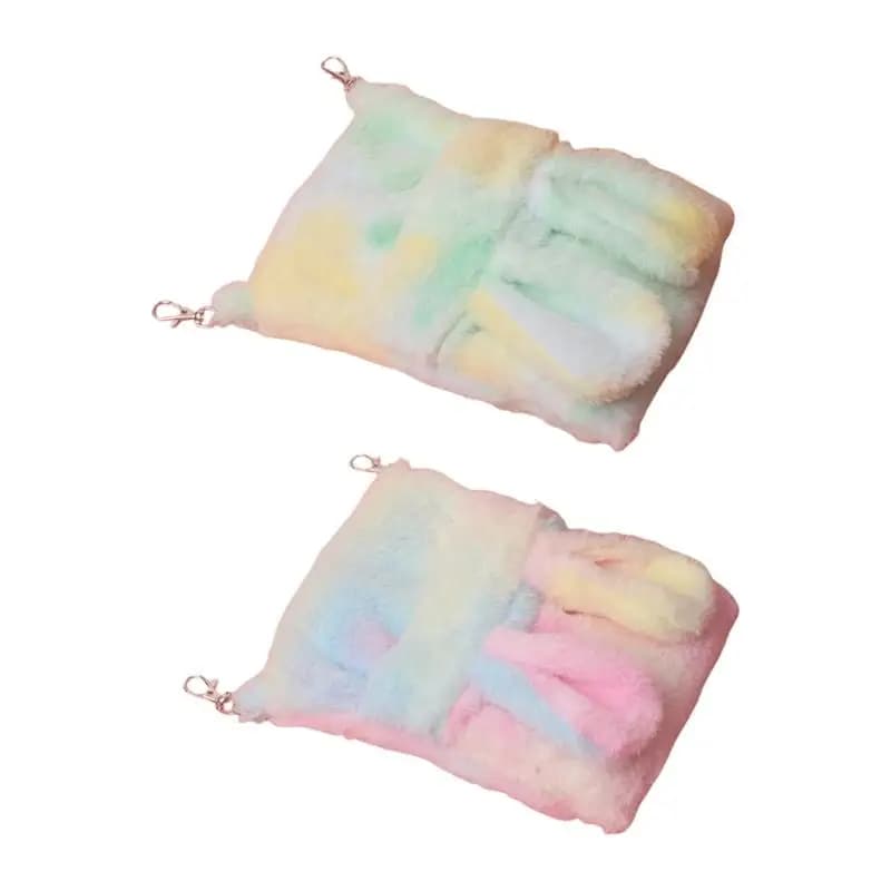 E8BD Sacco a sospeso in morbido cotone Nido caldo per petauri dello zucchero Accessori per gabbie per animali domestici