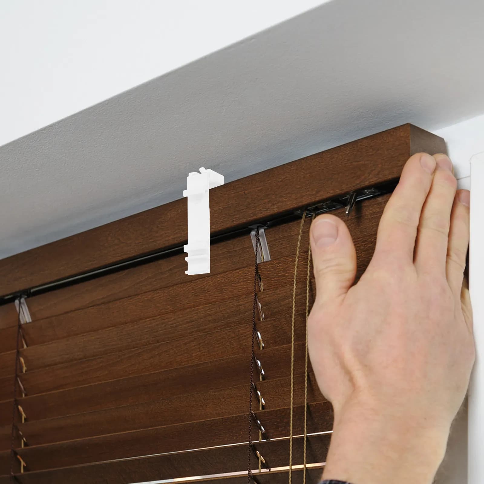 10 Set di Supporti per Tende Senza Foratura, Ganci Autoadesivi per Finestre, per Tende Plissettate, Veneziane e Tapparelle
