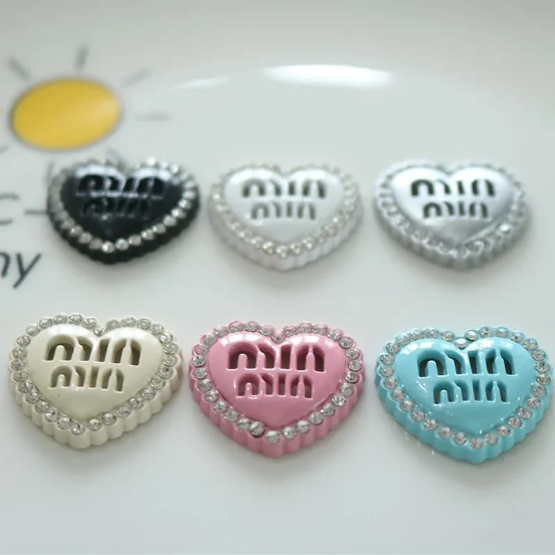 3/6pcs Esplosioni Pieno di Diamanti Amore Hollow Min Lettera Accessori FAI DA TE Patch a fondo piatto Gioielli Artigianato Materiali Resina Planare