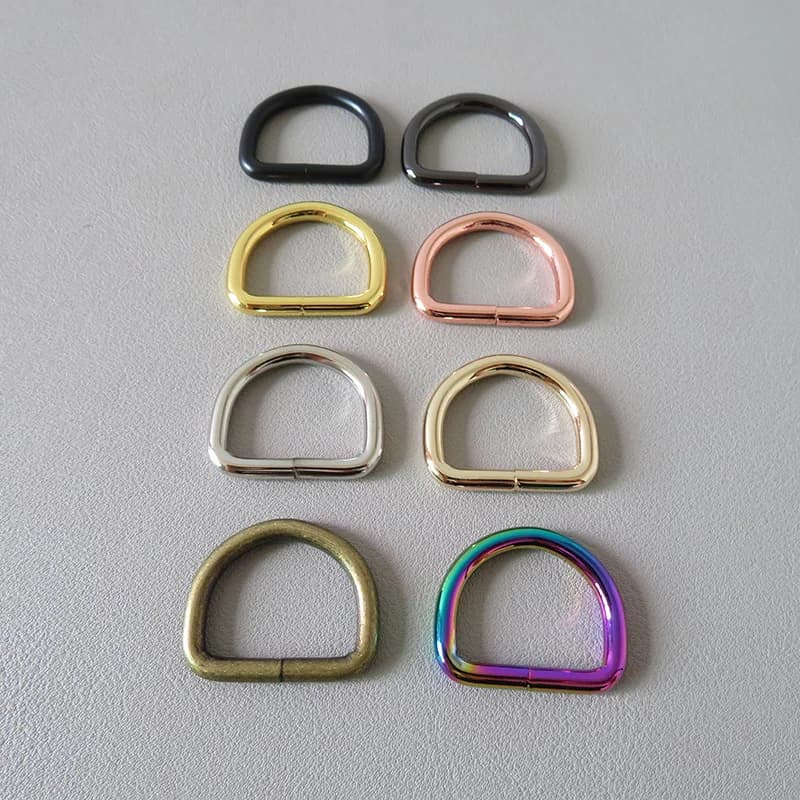 50 Pz 25mm D Anello Per Borsa Zaino Cinghie Accessorio Anello per cintura Fibbia Hardware in metallo Collare per cani da compagnia Guinzaglio Indumento Cucito Catenacci