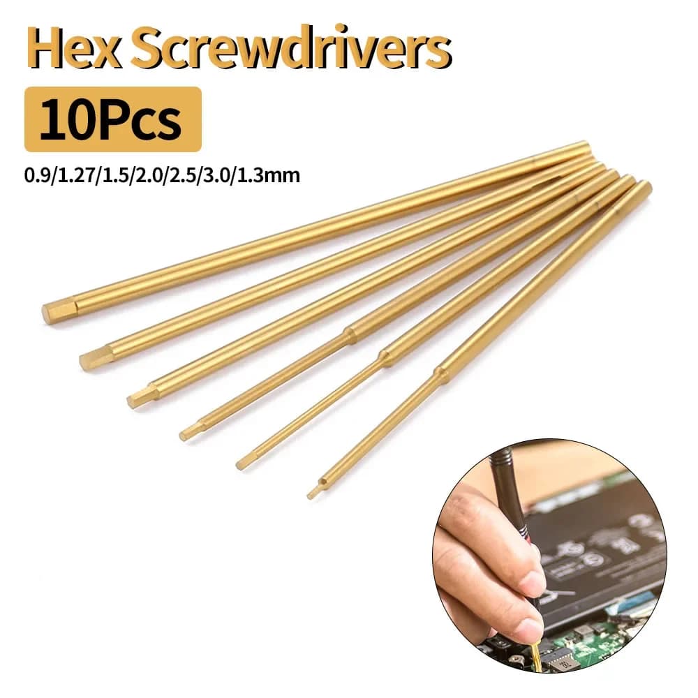 10 pz chiavi esagonali cacciaviti strumenti cacciavite 0.9/1.27/1.5/2.0/2.5/3.0/1.3mm metallo in lega dura per modello di elicottero RC