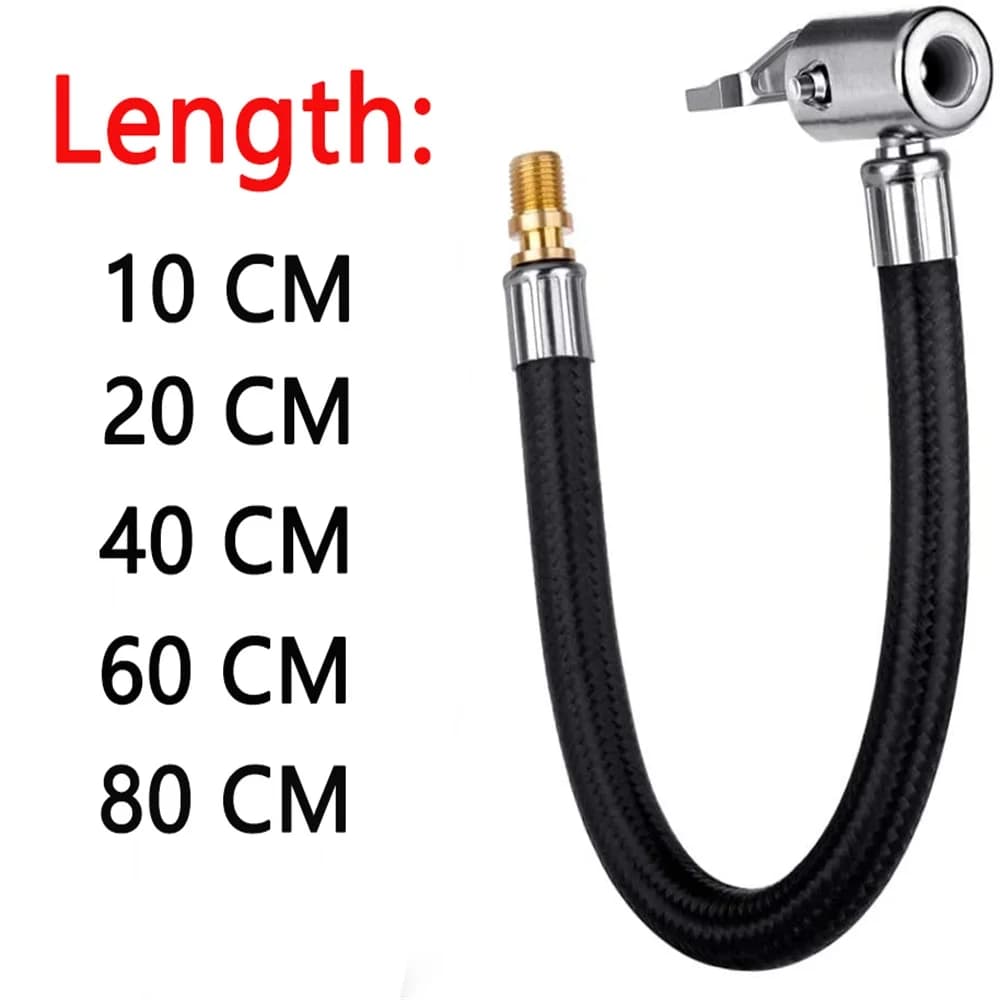 Tubo di gonfiaggio per pneumatici per auto Adattatore per tubo di prolunga per pompa d'aria gonfiabile Collegamento per pneumatici twist Mandrino ad aria con bloccaggio per bici Moto