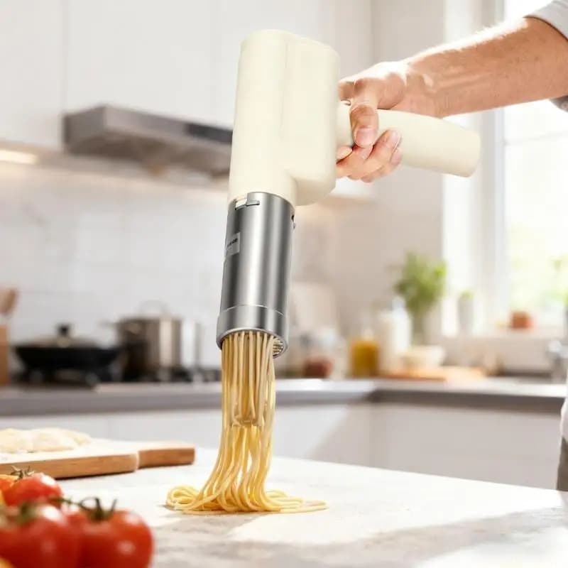 D0AB Pressa elettrica compatta per pasta con stampi per tagliatelle Macchina per fare tagliatelle