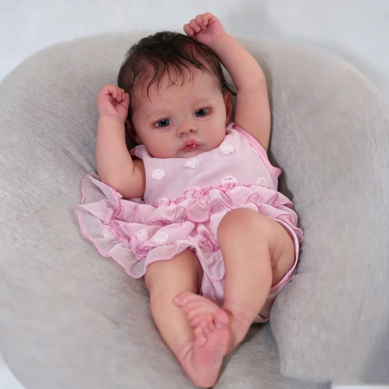 AONPENG 45CM 18INCH Reborn Baby Doll Toy with Cloth Body Lifelike Handmade Birthday Gift Dolls Play House Bedtime Toy