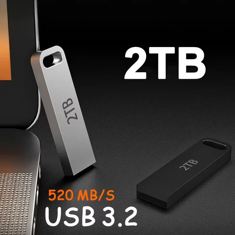 Chiavetta USB in Metallo da 2TB USB 3.2 128GB 256GB 512GB Alta Velocità Mini U Disk Pendrive 1TB 2TB Memory Stick NUOVO 2026