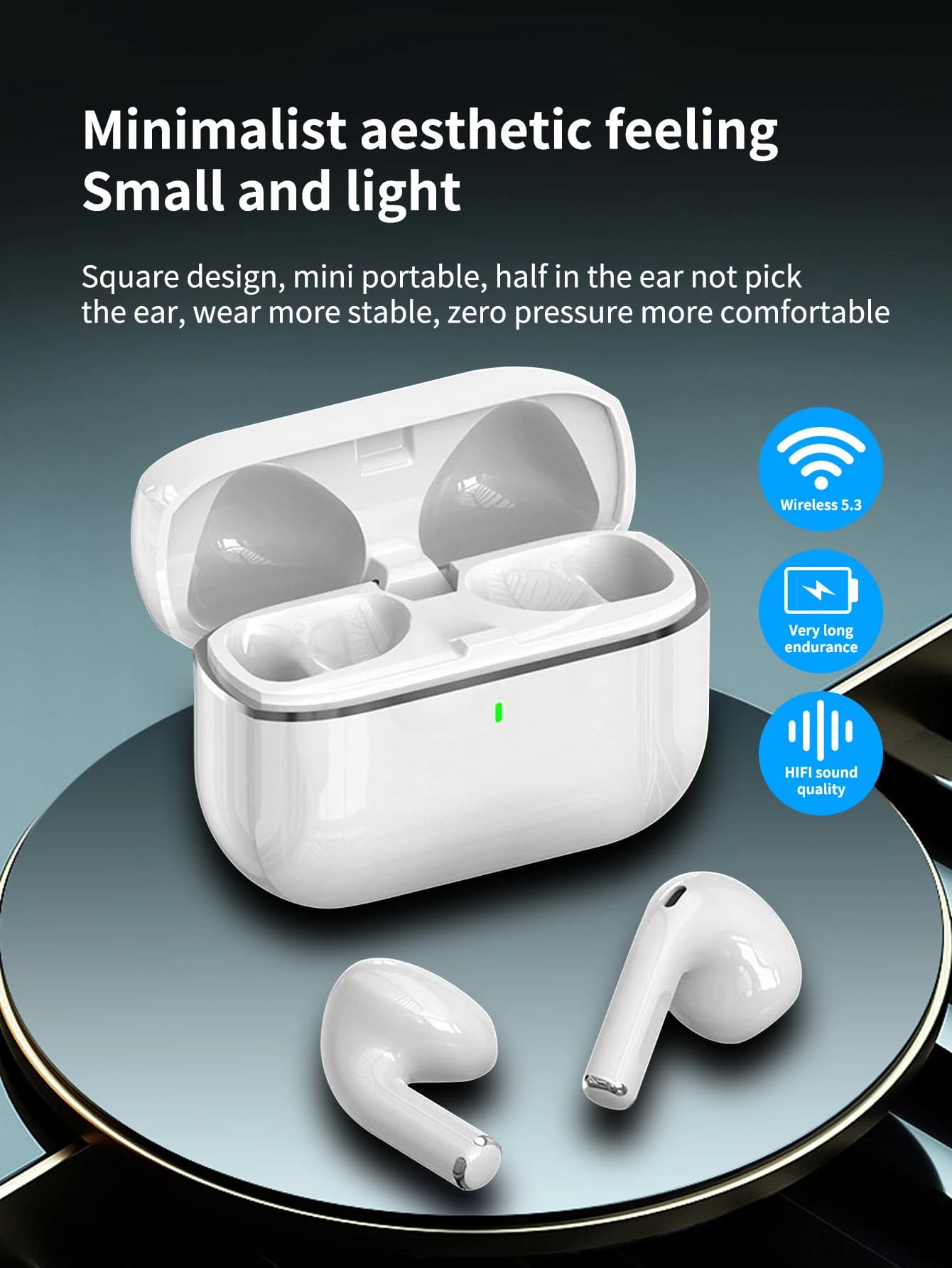 Pro Wireless Bluetooth 5.3, Smart Headphones with Noise Cancellation for Sports, Gaming and Work with HD and Music Calls