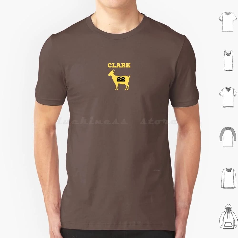 Caitlin Clark 22 Goat T Shirt Woman Children 6xl Caitlin Clark Basket Iowa Hawkeyes Hawks Women's Basketball