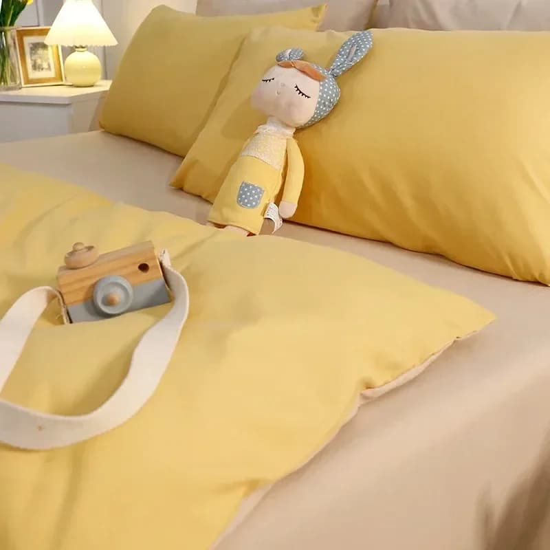 Mustard Yellow Comforter Sets King Bedding Comforter Sets Cotton Quilts King Size Modern Blankets Soft Durable Luxury Bed Linens