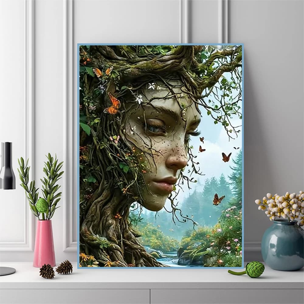 DIY Diamond Embroidery Woman Portrait Abstract Mosaic Tree Suitable for Beginners Diamond Painting New Arrival Wall Art