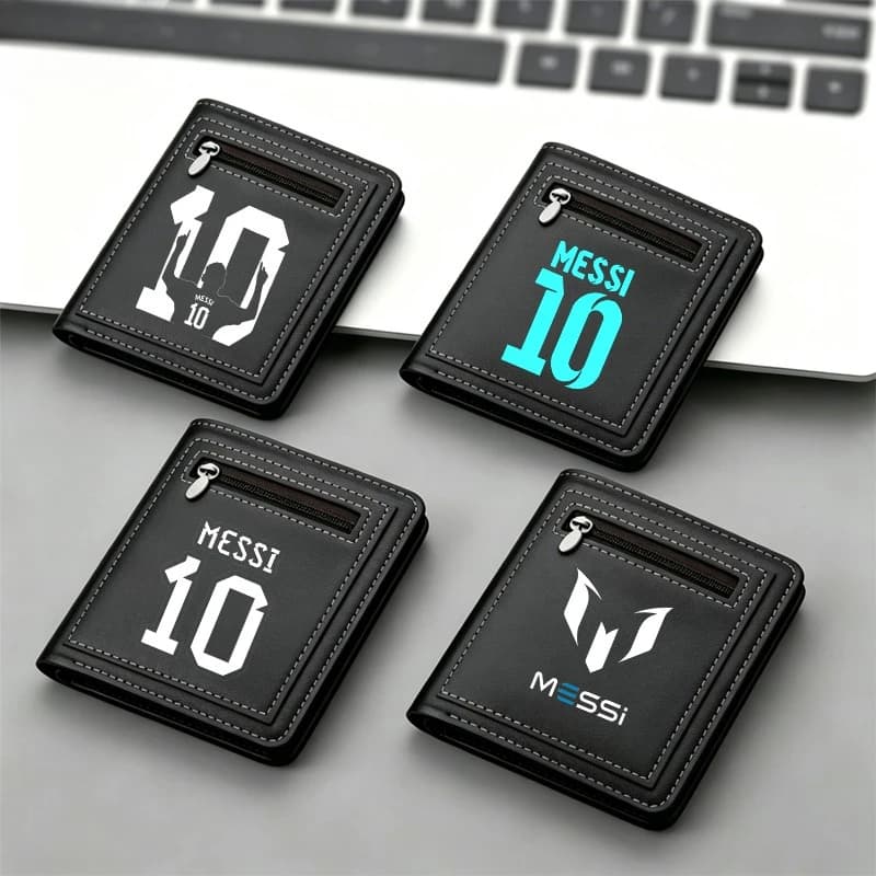 Football Superstar Messi MEN Short Wallets Coin Purse Bags for Men Female Wallet Lady Money Bag Wallets for Women Purse Wallets
