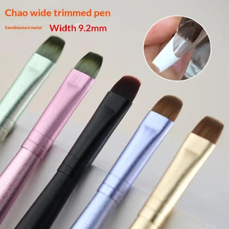 Nail French Half Round Pen Nail Art Painting Brush Metal Handle Gel Drawing Brush For Gel Tip Extension Acrylic Builder Accessor