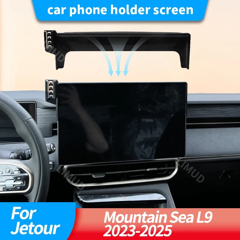 Supporto per telefono da auto con caricatore wireless per Jetour Mountain Sea L9 2023 2024 2025, accessori auto.
