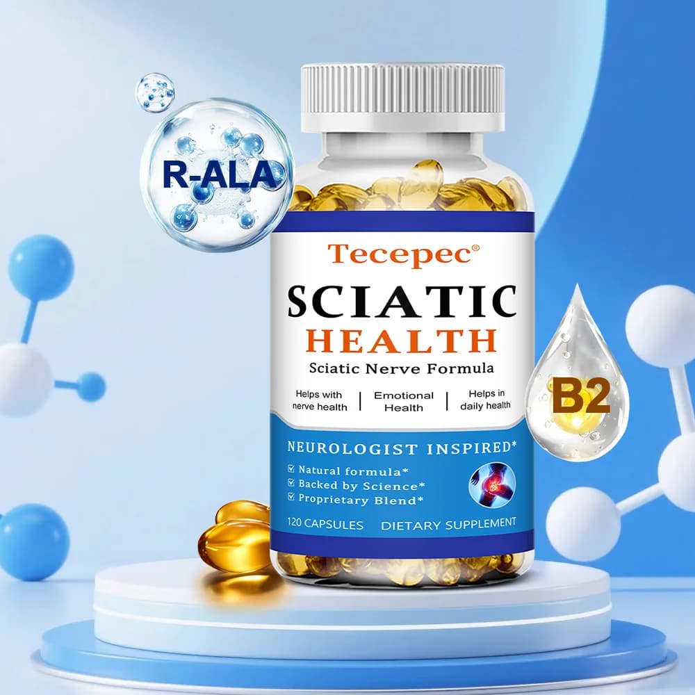 Support supplement for sciatic nerve health: with vitamin B complex, alpha lipoic acid, strengthens muscles and increases endurance