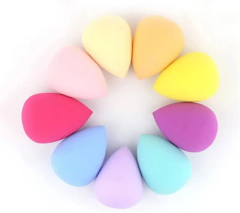 Set di 6 Spugne per Trucco Senza Lattice, Utilizzo a Secco e Bagnato, Morbide e Non Assorbenti, Strumenti Cosmetici per Fondotinta