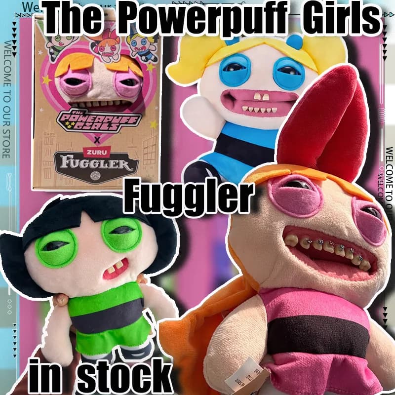 Fuggler Funny Teeth Monster The Powerpuff Girls Plush Toys Blossom Bubbles Buttercup ChuChu Demon Weird Abstract Dolls Gifts