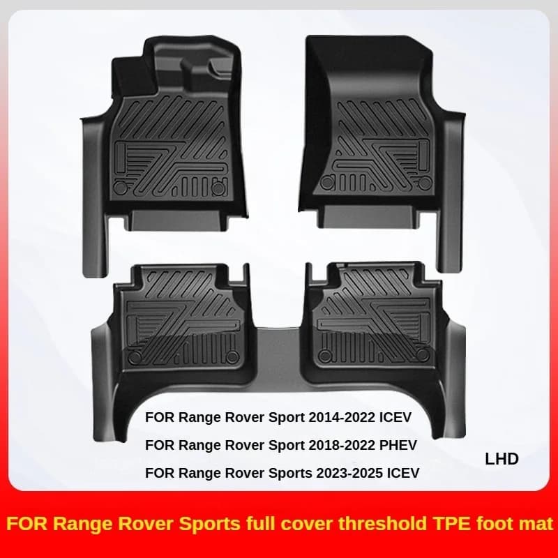 NEW TPE Floor Mats For Range Rover Sport 2014-2025 LHD ICEV PHEV Full Coverage Waterproof Surround threshold accessories