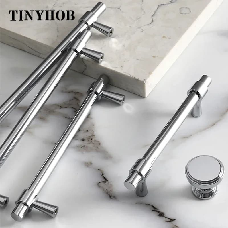 Stile minimalista / Manopole per cassetti in ottone massiccio Maniglia per barra a T Maniglie per camera da letto Maniglia per porta dell'armadio da cucina Maniglie per mobili