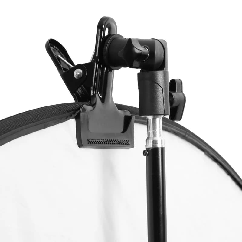 Supporto per morsetto in metallo per impieghi gravosi supporto per Clip in metallo riflettore supporto per luce da 1/4 "a 3/8" per staffa per ombrello con luce a LED Flash