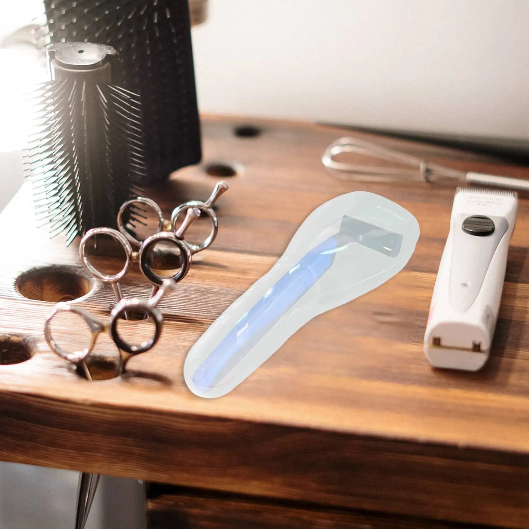 BOFO Scatola portatile per rasoi da uomo, porta lame da barba, custodia per macchina da barba, custodia da viaggio per rasoi Gillette (non include rasoi)
