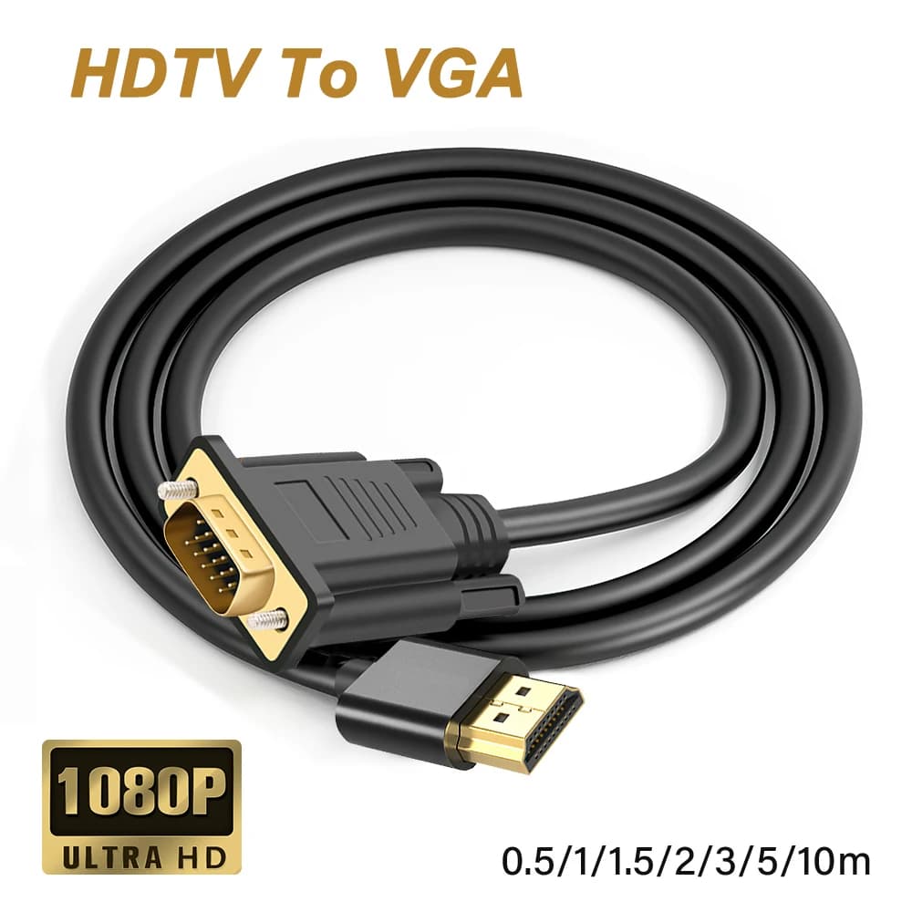 Converter HDTV male to VGA 1080P HDMI output cable input VGA for PC Monitor portable PS4 PS5 Xbox Switch TV Box