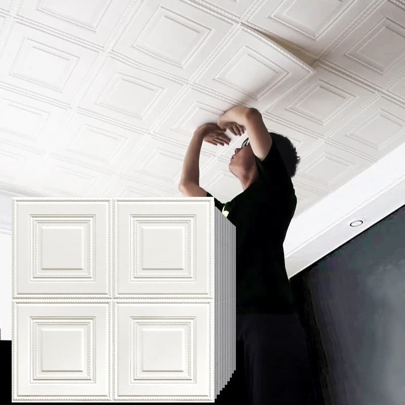Ceiling 3d 70*70 cm Wall decal Bedroom Living Room Decoration Soft packaging Foam wall decal Waterproof wallpaper Bottom wall