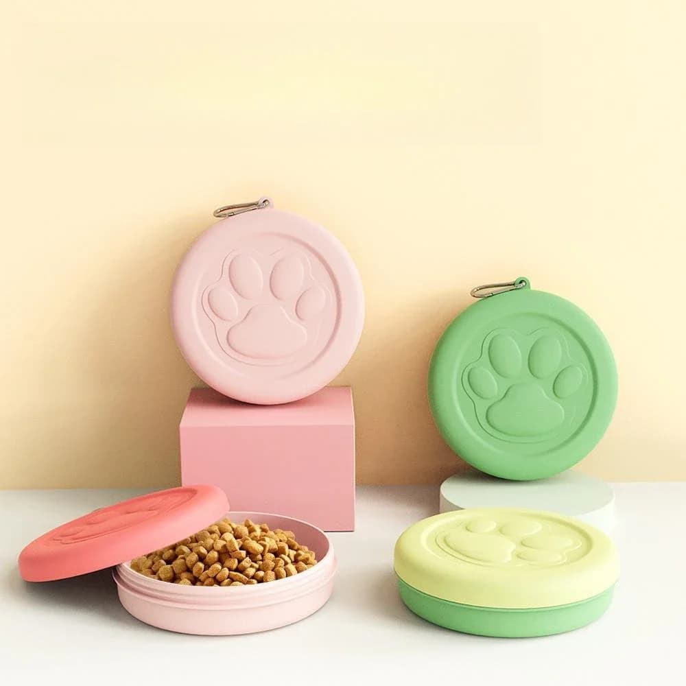 New Pet Outdoor Portable Dog Food Bowl Snack Box Multifunctional Dog Cat Outdoor Bowl Feeding Food Feeding Water
