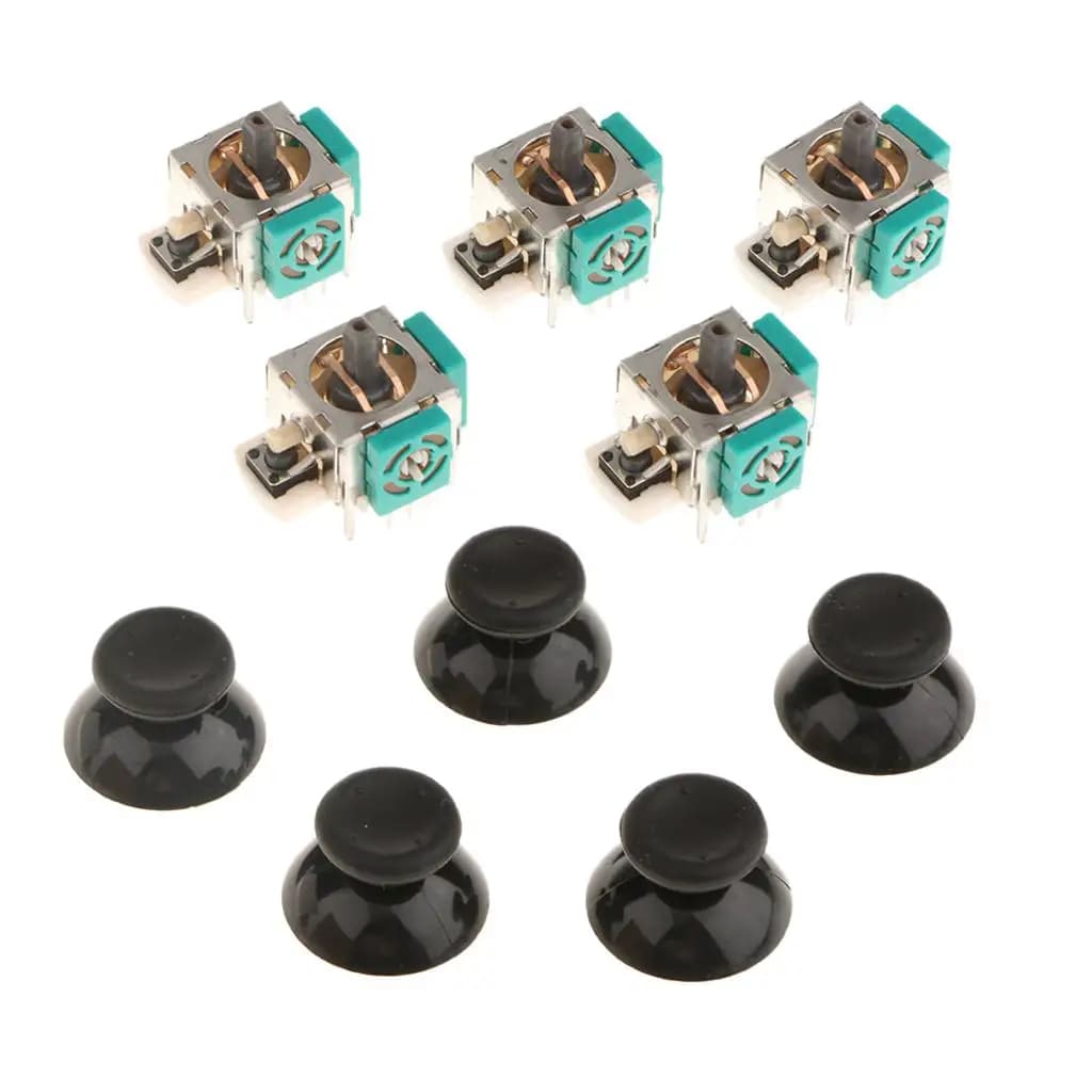 3djoystick 360 Analog Sensor Joysticks with Thumb Stick Grip Cap Controller Accessories for Xbox 360 Gamepad