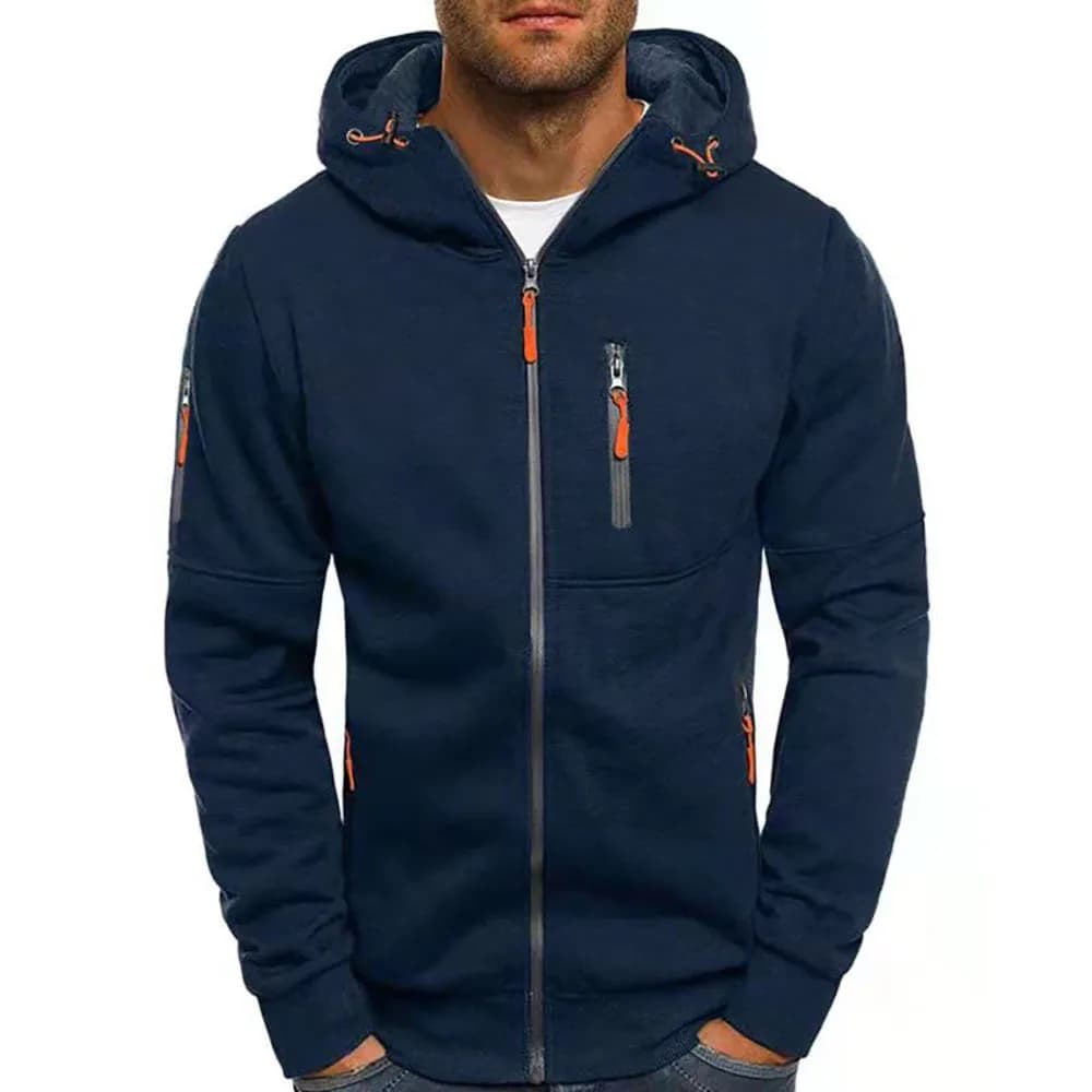 S- 4XL Plus Size Hoodie Men Autumn Winter FullSleeve Zipper Cardigan Men Hoodies Sweatshirts Casual Slim Solid Hooded Sweatshirt