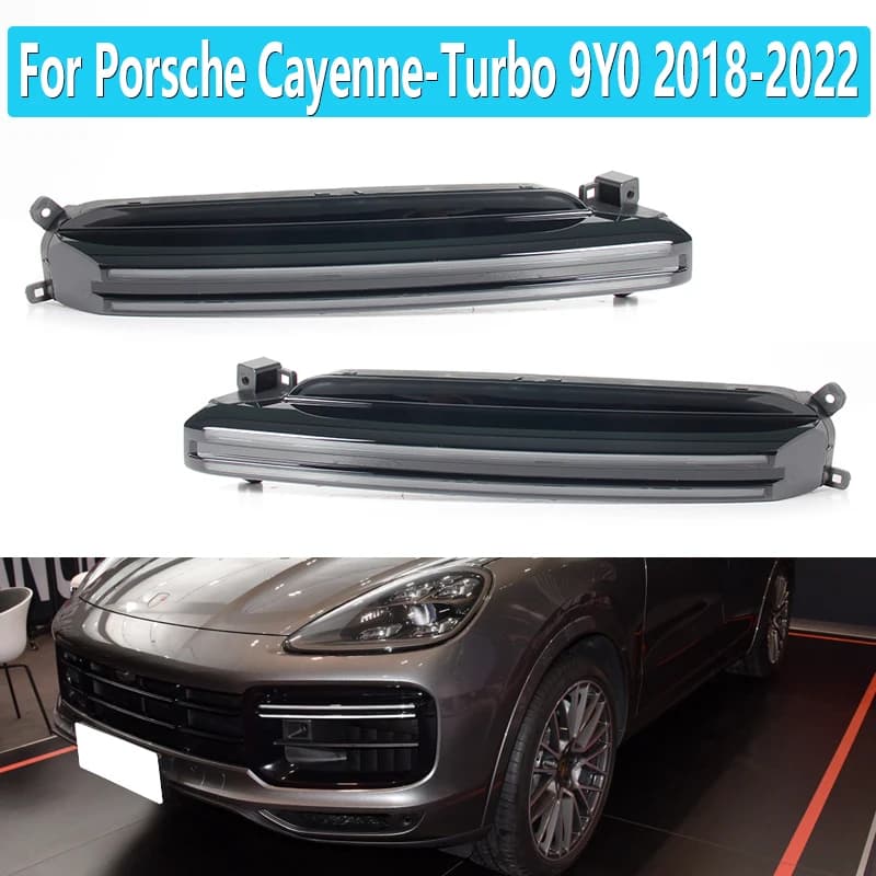 Auto LED DRL Luci Per Porsche Cayenne-Turbo 9Y0 2018 2019 2020 2021 2022 HA CONDOTTO LA Luce Diurna Lampada Da Corsa 9Y0953049 9Y0953050
