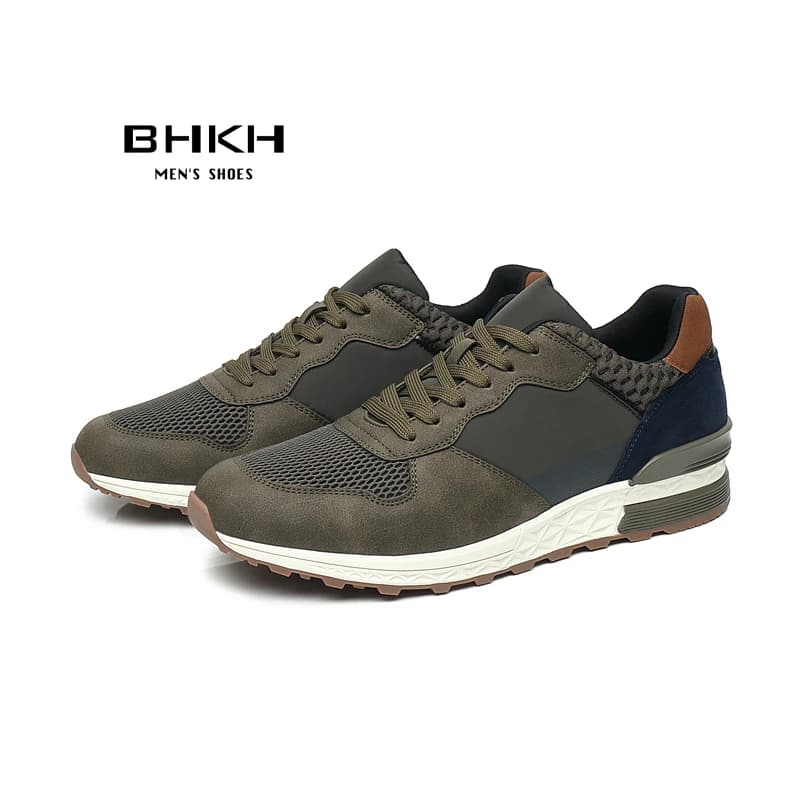 KNBR Men's casual sneakers Comfortable leather sneakers for walks Hiking Jogging Sport Men's sneakers
