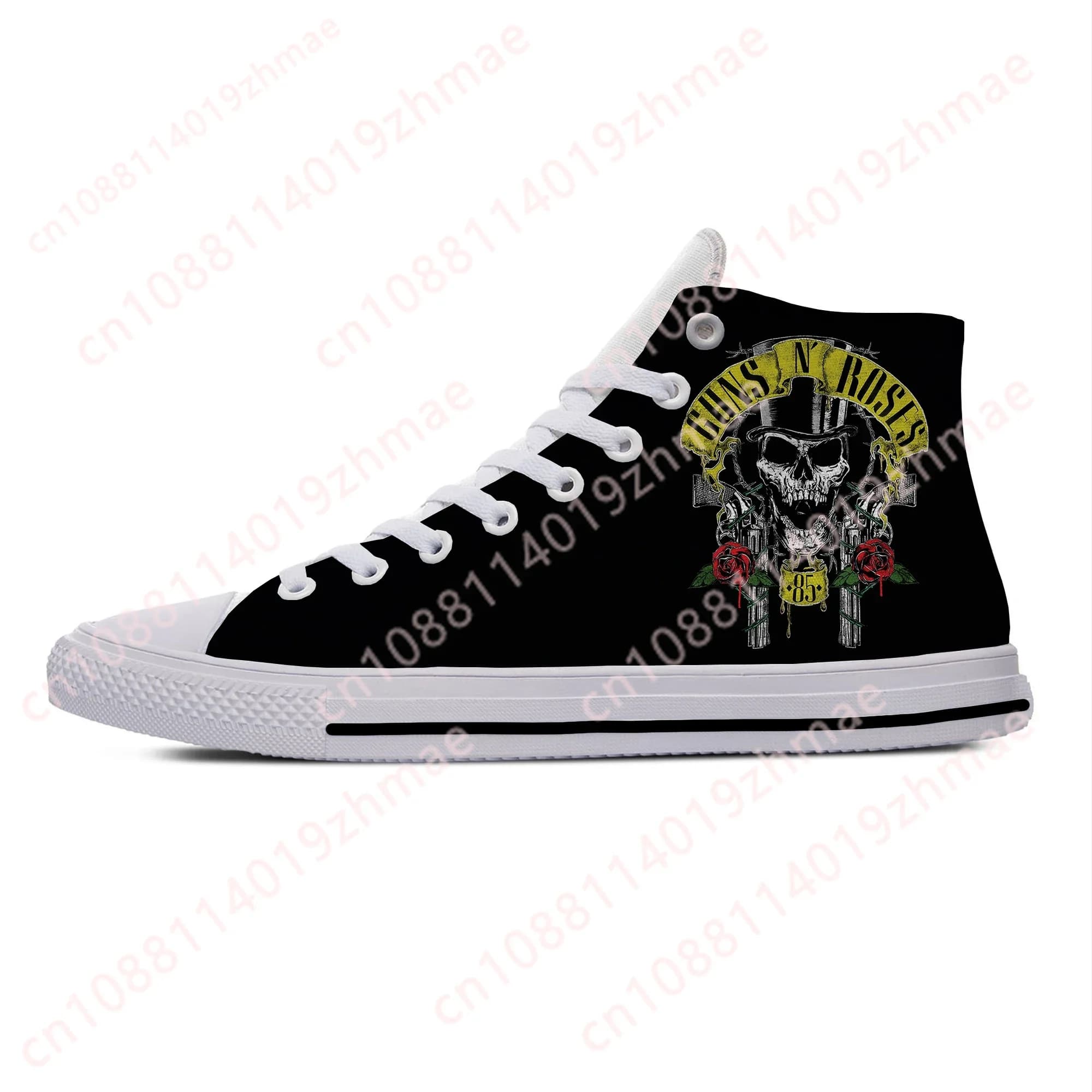 Scarpe Casual alla Moda 3D Guns N' Roses, Sneakers Divertenti per Uomo e Donna, Scarpe da Skateboard di Ultima Tendenza