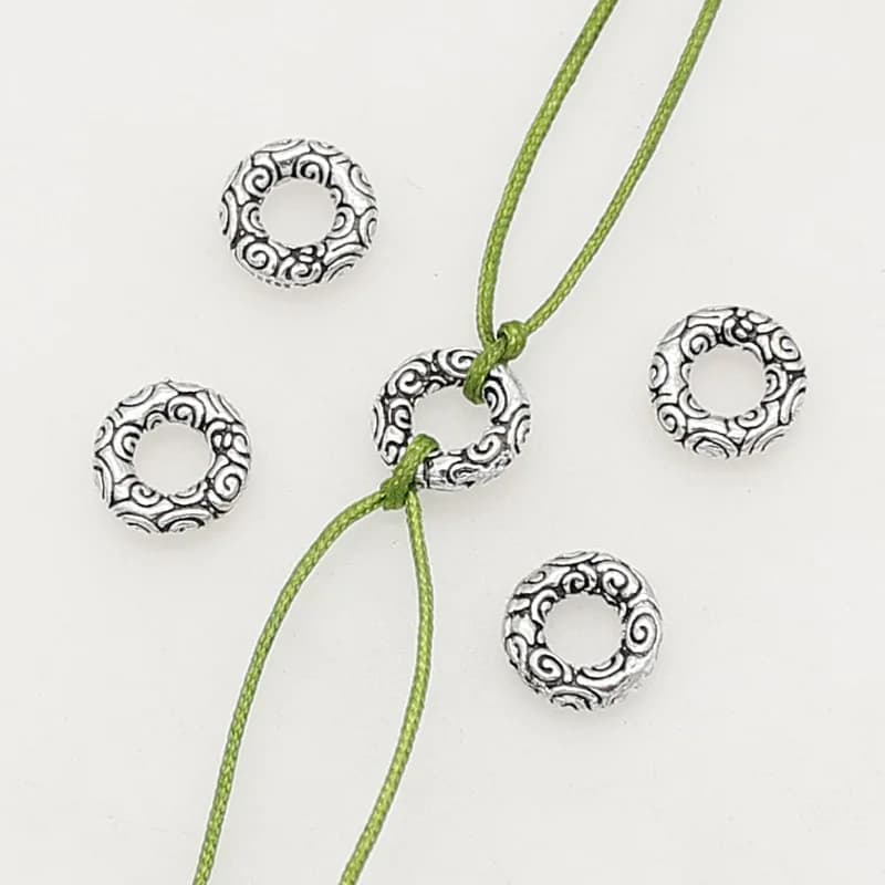 100 pz/lotto classici nuvole di buon auspicio modello connettori circolari 8mm fatti a mano rotondi anelli chiusi distanziatori accessori per gioielli fai da te