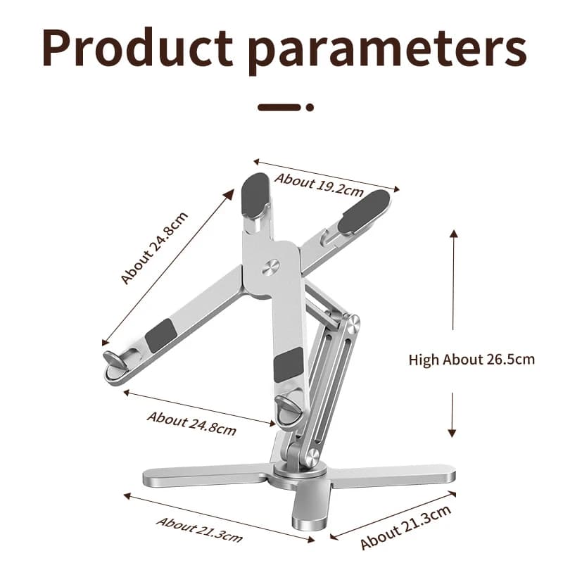Foldable Laptop Stand 360° Rotation Notebook Table Aluminum Alloy Holder Portable Book Tablet Bracket with Heat Dissipation