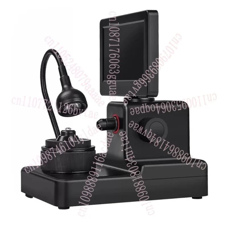 Microscopio con lente diamantata con ingrandimento 1500X aggiornato - Schermo HD da 4,3", illuminazione a LED, visualizzatore di iscrizione GIA