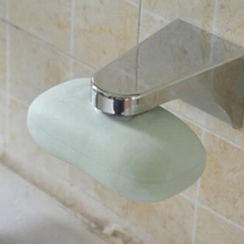 1 pz scatola di sapone forte aspirazione portasapone magnetico montaggio a parete contenitore dispenser portasapone da bagno portaoggetti NUOVO