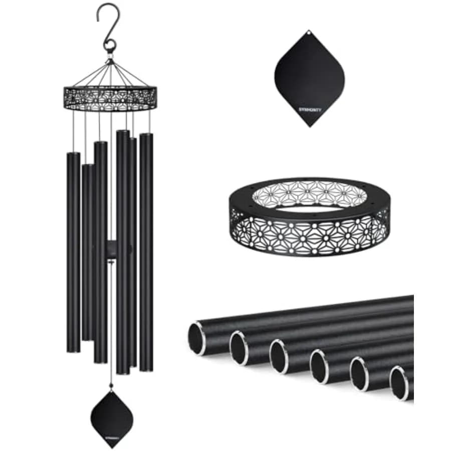 50" Extra Large Wind Chimes for Outside, Big Deep Tone Unique WindChimes Outdoor Gifts for Mom/Women/Men, House Warming Gifts N