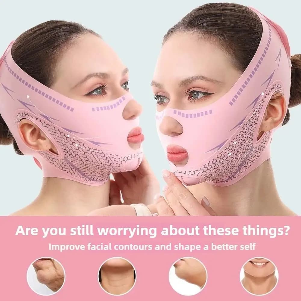 Comfortable Nylon Face Lifting band Spandex Breathable V Face Strap Cheek Lifting Mask Anti Double Chin