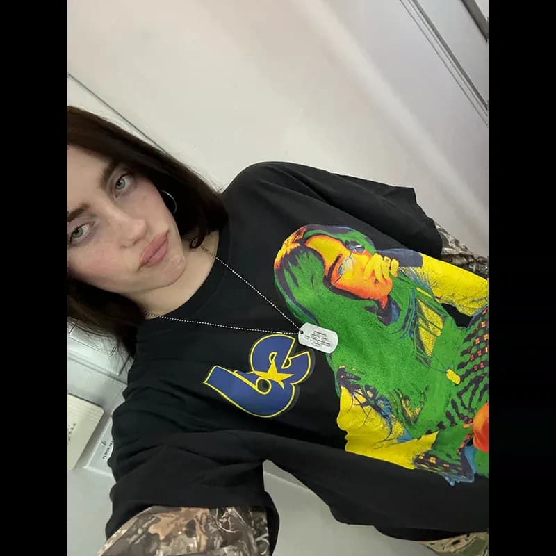 Camouflage Long Sleeve T-Shirt Hard And Soft Style Ladies Fashion Commute Style Polyester Fiber Printed Two-Piece Look