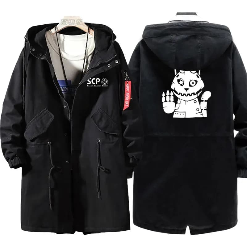 DY20New Special Containment Procedures Foundation Felpa con cappuccio Gioco SCP trench da uomo moda cotone con cerniera Soprabito Jacket25