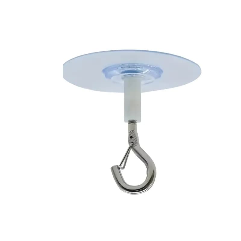 2pcs Non-Porous Adhesive Ceiling Hooks – Heavy-Duty, for Hanging Plants, Lamps, Curtains & Decor