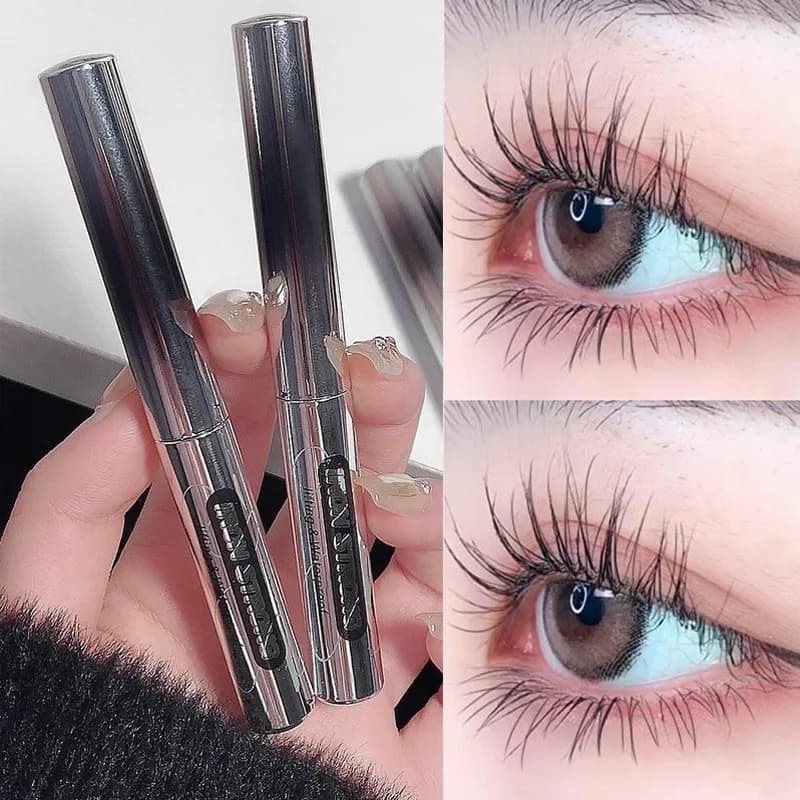 Mascara Senza Sbavature, Impermeabile, Allungante e Incurvante, con Spazzola Sottile di Precisione per le Ciglia Inferiori, per Uso Quotidiano in Ufficio